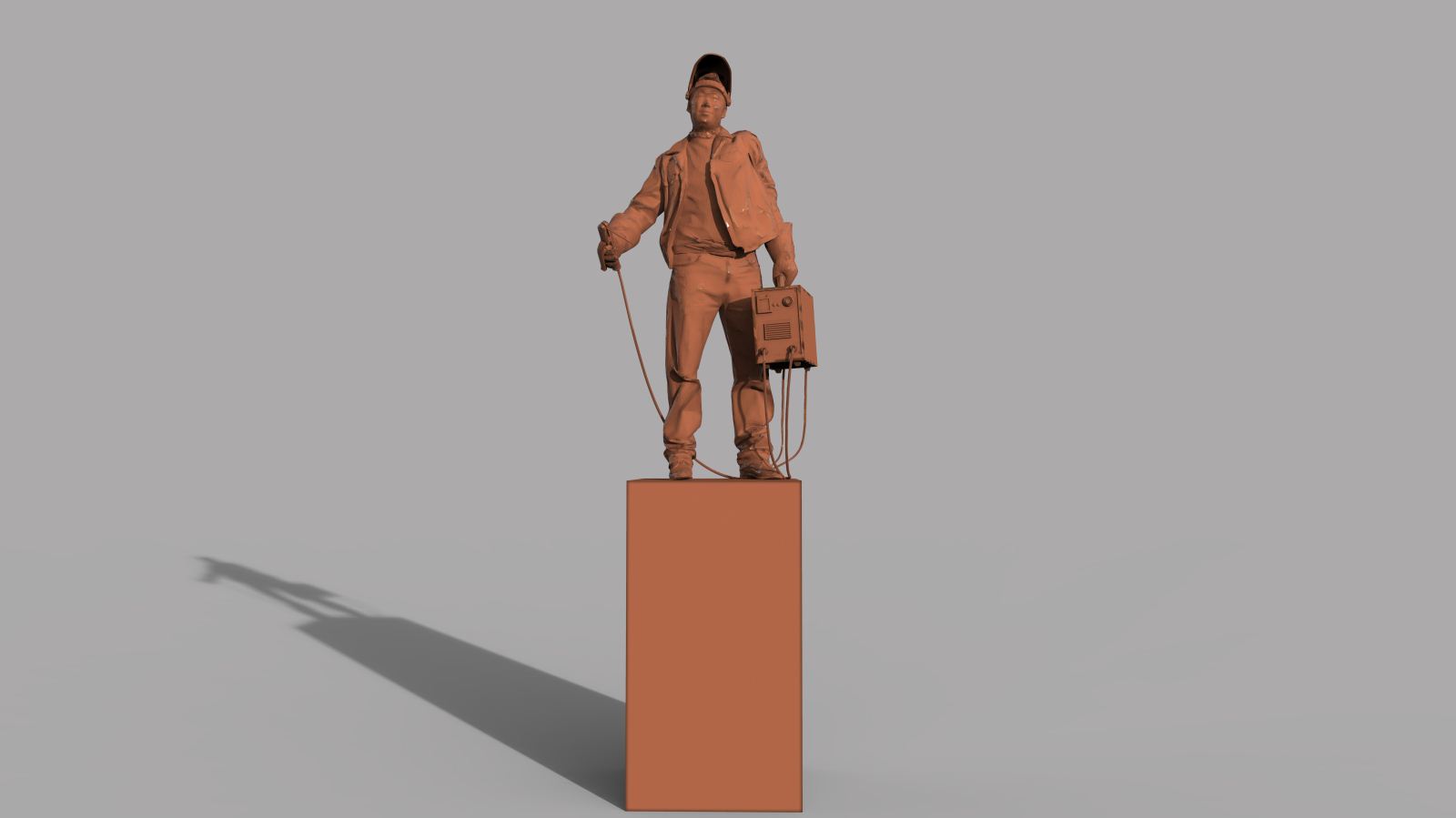 唐孝国 雕塑作品《焊》高60cm。材质：树脂着色，电话13438499172 (5)